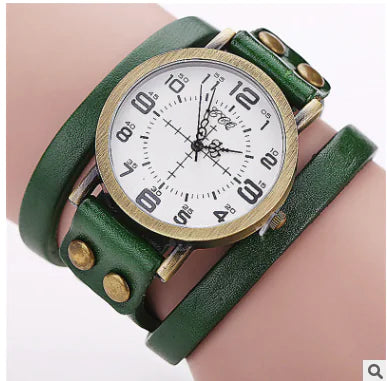 Reloj de Cuarzo de Cuero Vintage