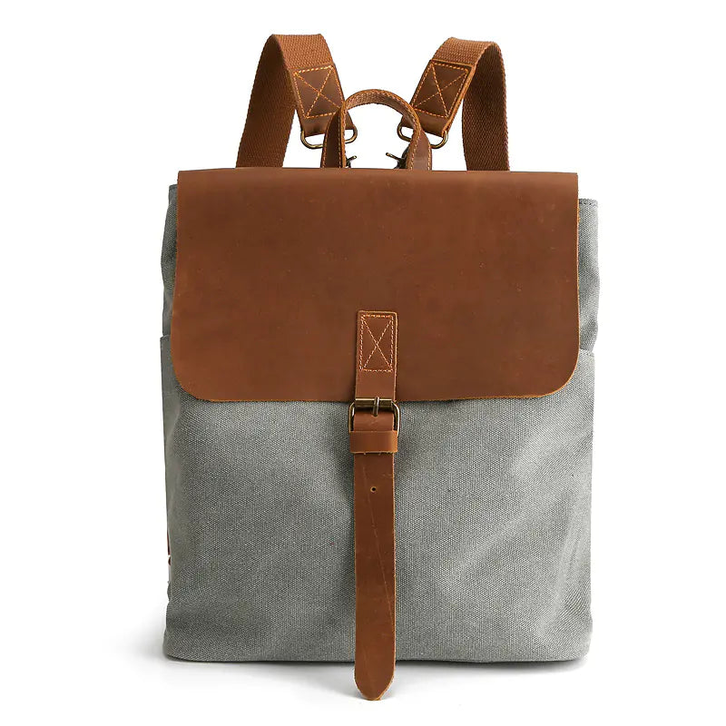 Mochila Retro de Cuero Crazy Horse para Mujer