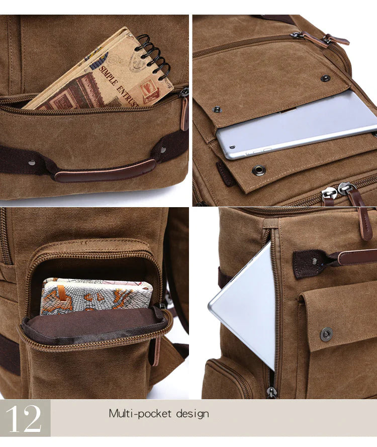 Mochila de Lona Vintage