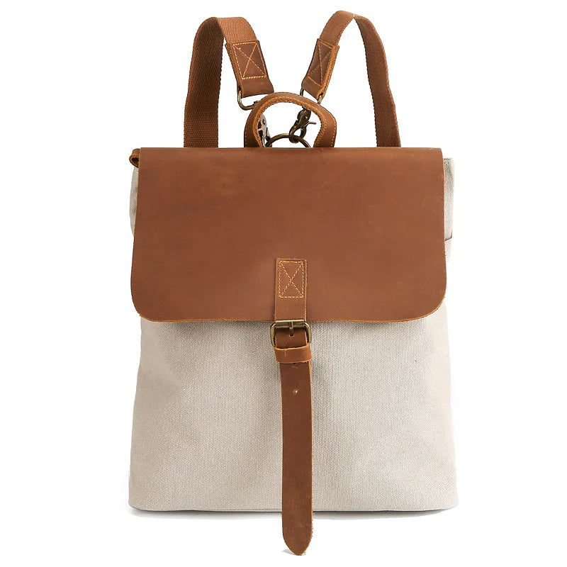 Mochila Retro de Cuero Crazy Horse para Mujer