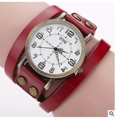 Reloj de Cuarzo de Cuero Vintage