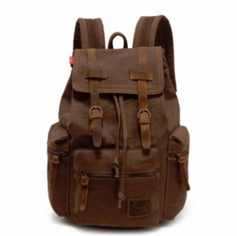 Mochila de Lona Vintage para Viajes